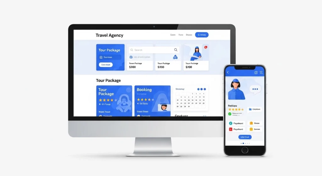 Must-have features of a travel agency website including online booking system search filter and payment gateway